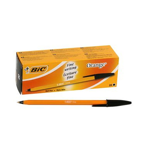 BIC Orange Fine Stick ballpoint pen Fine Black 20pc(s)