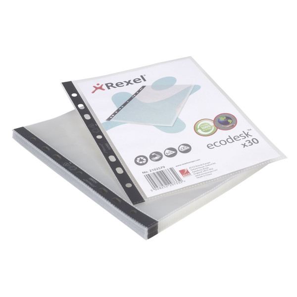Rexel Ecodesk A5 Pockets Clear (30) sheet protector