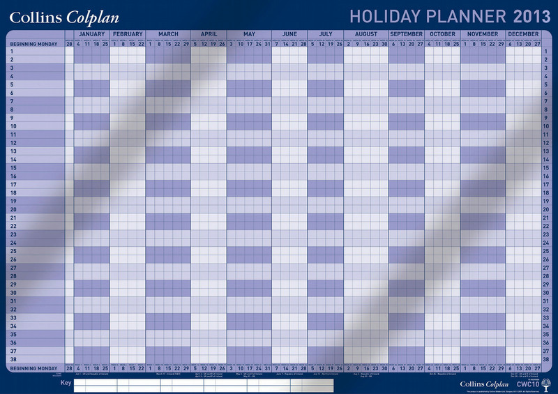 Collins 2013 Colplan Holiday Wall Planner