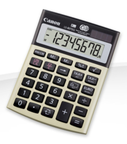 Canon LS-80TEG Настольный Basic calculator Черный, Металлический, Cеребряный калькулятор