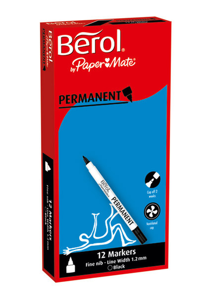 Berol S0381030 Schwarz 12Stück(e) Permanent-Marker