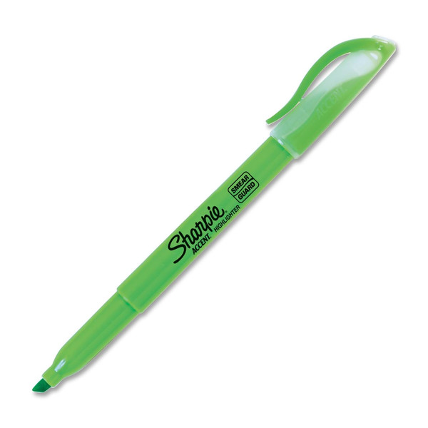 Sharpie Highlighter - Pocket Скошенный наконечник Зеленый 12шт маркер