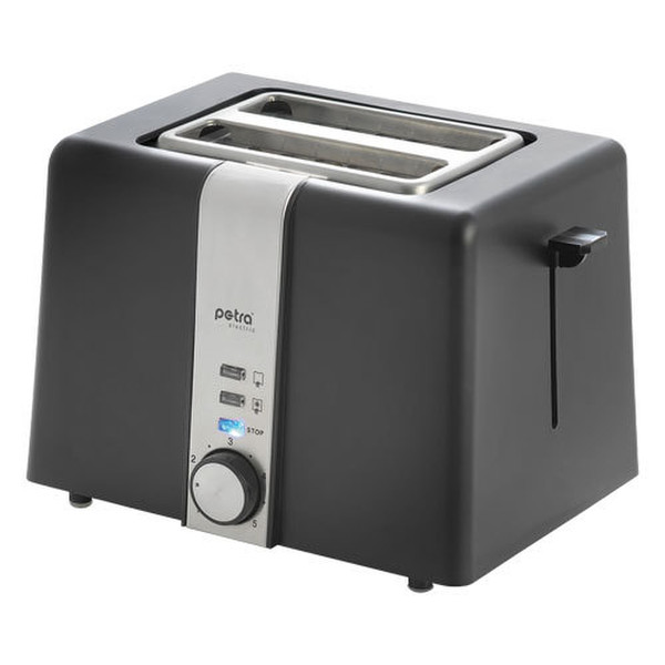 Petra TA 26.07 2slice(s) 800W Schwarz, Edelstahl Toaster