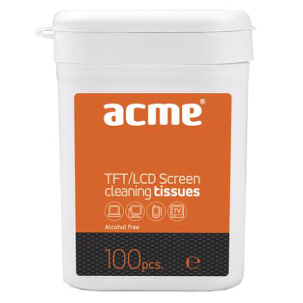 Acme United Screen Cleaning Wipes TFT/LCD, 100pcs