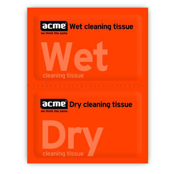 Acme United Screen Cleaning Wipes LCD / TFT / Plasma Equipment cleansing wet cloths
