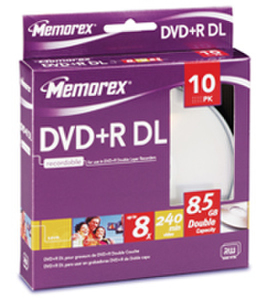 Memorex 10xDVD+R DL 8,5GB 8x SlimJewelCase