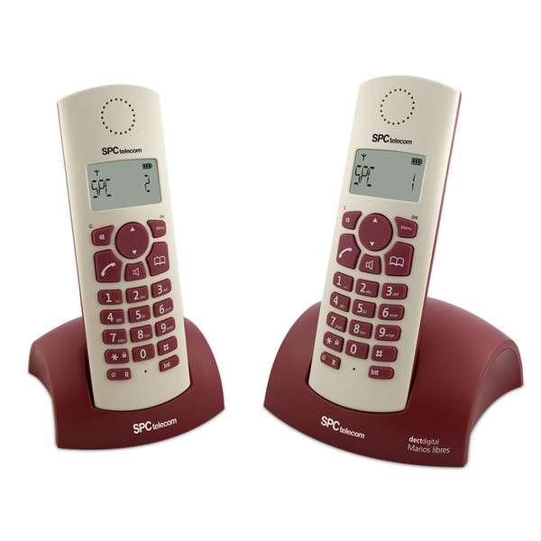 SPC 7227G DECT Anrufer-Identifikation Rot, Weiß Telefon