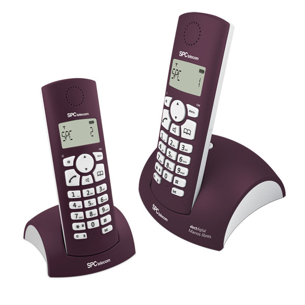 SPC 7227J DECT Идентификация абонента (Caller ID) Пурпурный, Белый телефон
