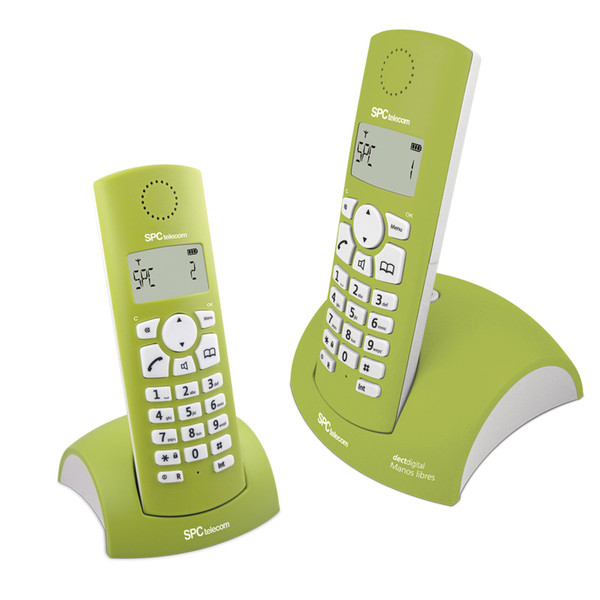 SPC 7227V DECT Anrufer-Identifikation Grün, Weiß Telefon