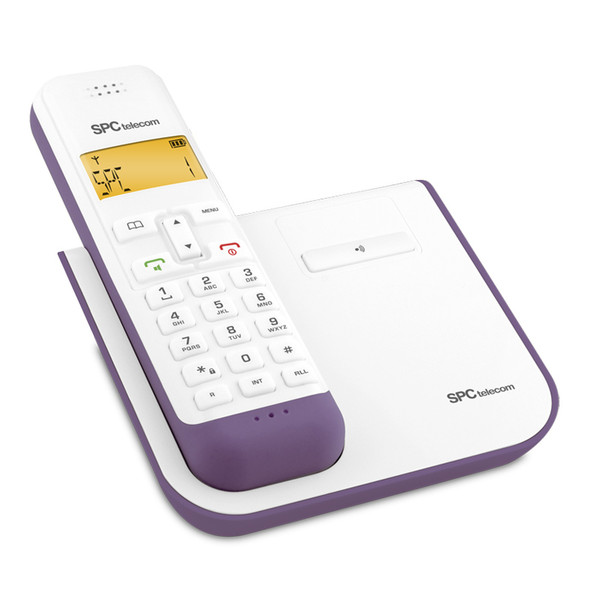 SPC 7232J DECT Anrufer-Identifikation Violett, Weiß Telefon
