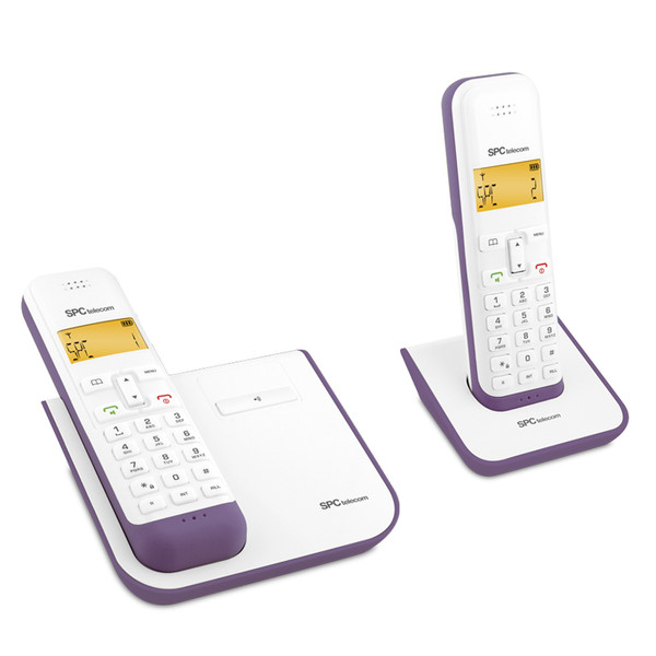 SPC 7233J DECT Идентификация абонента (Caller ID) Пурпурный, Белый телефон