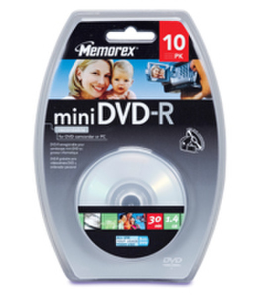 Memorex 10xDVD-R Mini 1,4GB 4x printable FJC