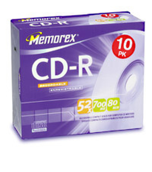 Memorex CD-R 80 Slimline Jewel Case CD-R 700MB 10pc(s)