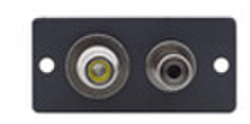 Kramer Electronics Wall Plate Insert - RCA, 3.5mm Black outlet box