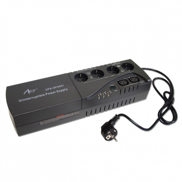 Art Audio UPS-OF6501 650VA 4AC outlet(s) Compact Black uninterruptible power supply (UPS)