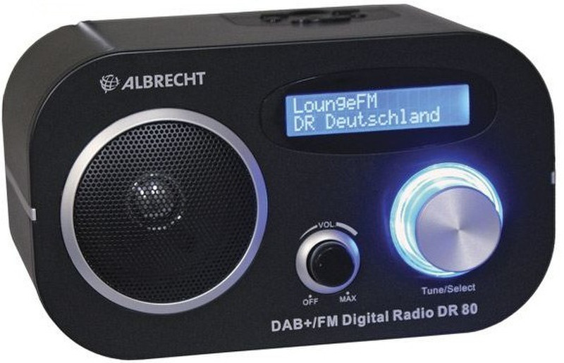 Albrecht DR-80 Портативный Цифровой Черный радиоприемник
