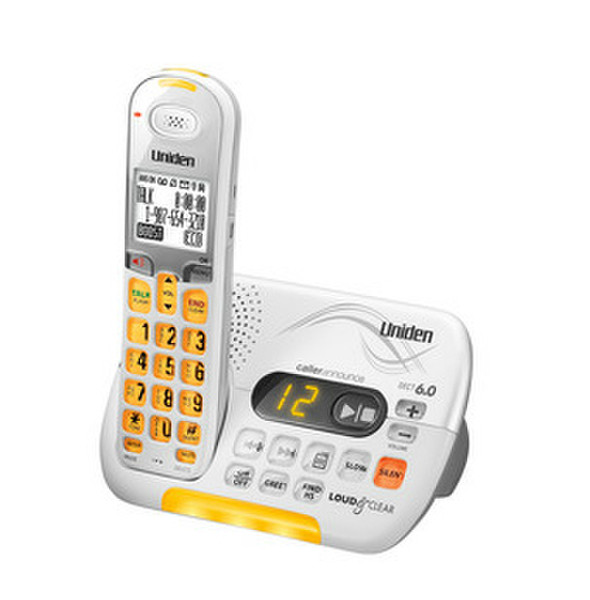 Uniden D3097 DECT Anrufer-Identifikation Weiß Telefon