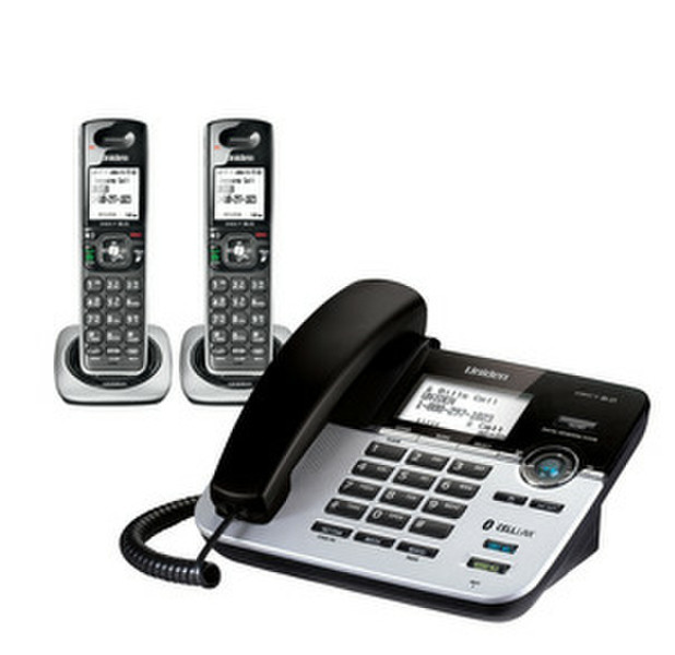 Uniden D3588-2 DECT Идентификация абонента (Caller ID) Черный, Серый телефон