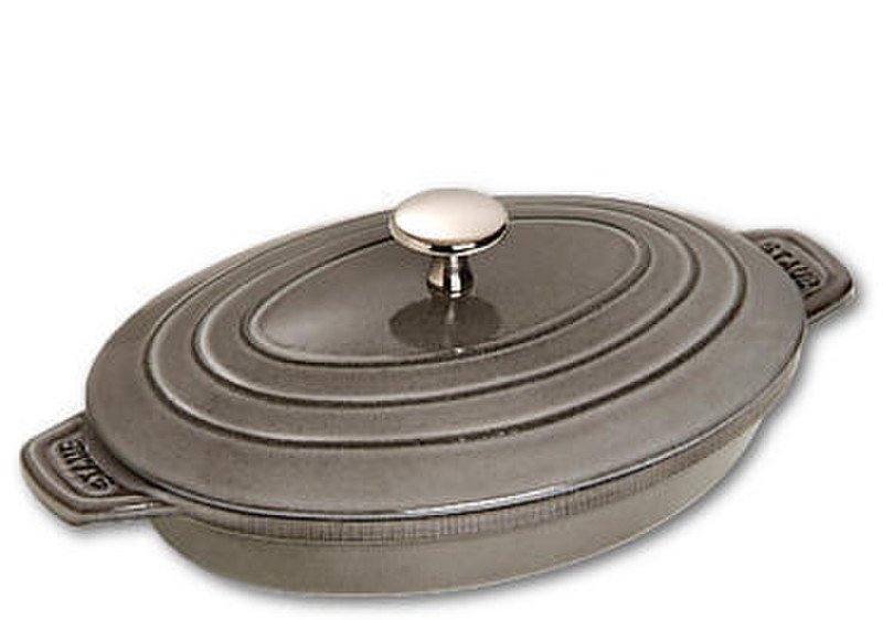 Staub Hot plate oval Cast iron Grey 1pc(s)