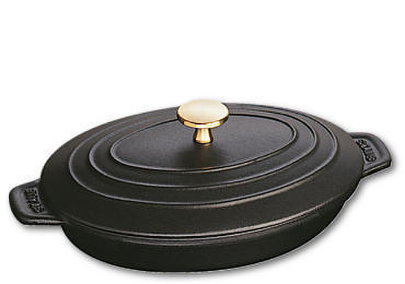 Staub Hot plate oval Cast iron Black 1pc(s)