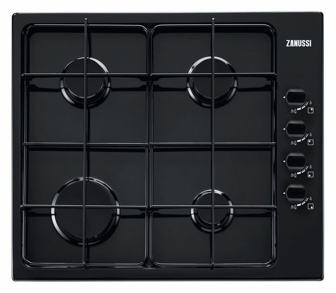 Zanussi ZGG62414BA Встроенный Газ Черный