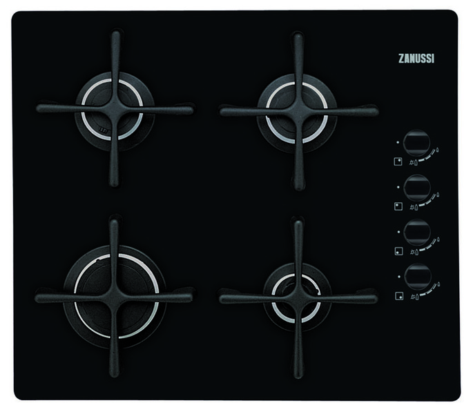 Zanussi ZGO63414BA Встроенный Газ Черный