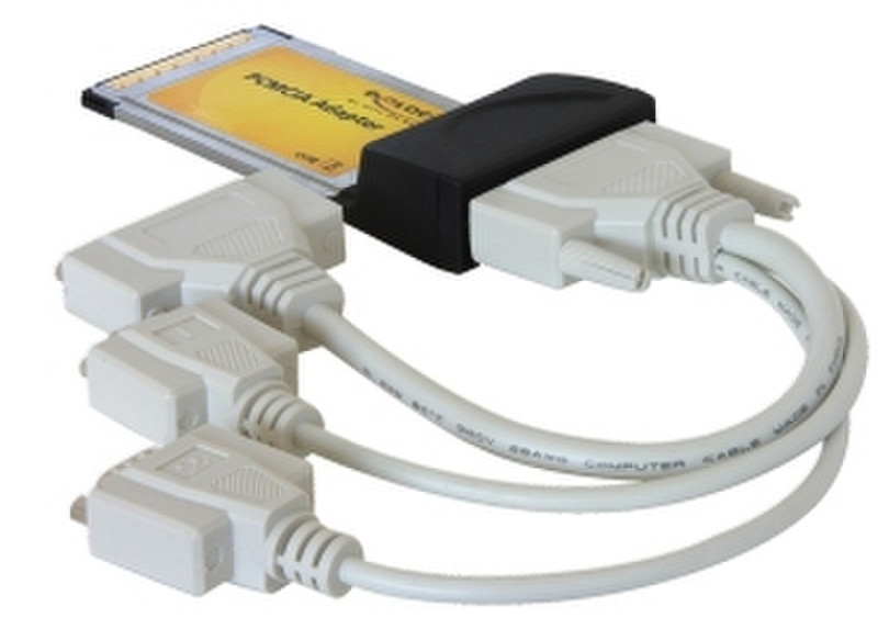 DeLOCK PCMCIA adapter, CardBus to 2 x serial, 1 x parallel Schnittstellenkarte/Adapter