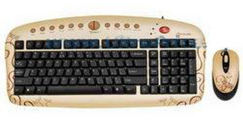 A4Tech Keyboard GGG Design LA Nature USB Beige Tastatur