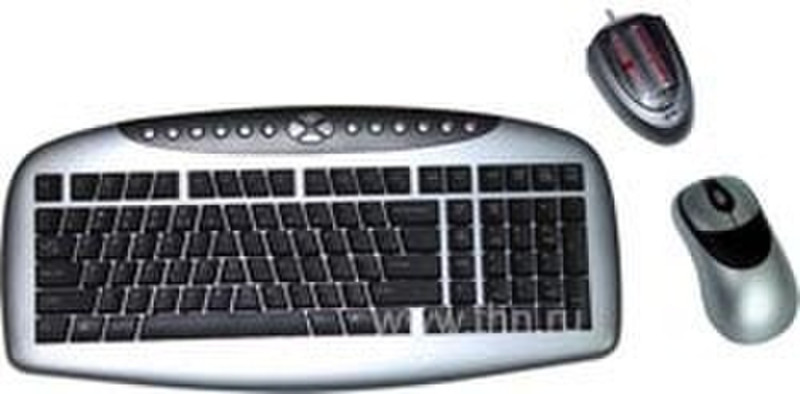 A4Tech Keyboard Desktop 16 Hotkeys + Mouse Беспроводной RF клавиатура