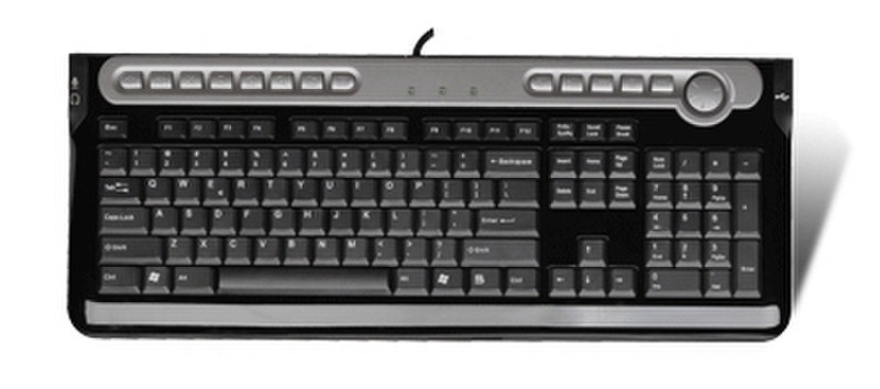 A4Tech Keyboard X-Structure Ultra-Flat USB+PS/2 QWERTY English Black keyboard