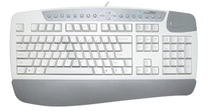 A4Tech Keyboard A-Shape Nature USB+PS/2 Grey keyboard