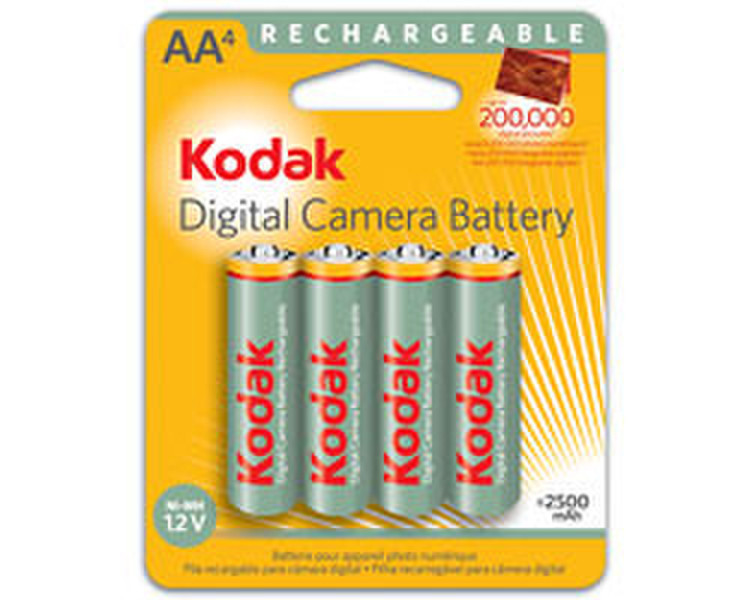 Kodak KAARDC-4 Ni-MH Rechargeable Batteries AA Nickel-Metal Hydride (NiMH) 2600mAh 1.2V rechargeable battery