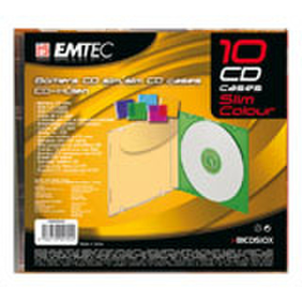 Emtec CD Cases 10discs Multicolour