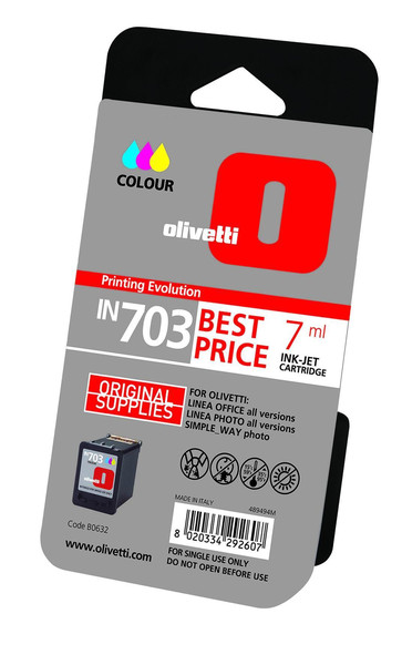 Olivetti Colour ink-jet cartridge IN703 Бирюзовый, Маджента, Желтый струйный картридж