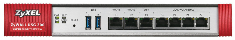 ZyXEL ZyWALL USG 200 + 1Y AV + 1Y IDP + 1Y CF 250Mbit/s hardware firewall