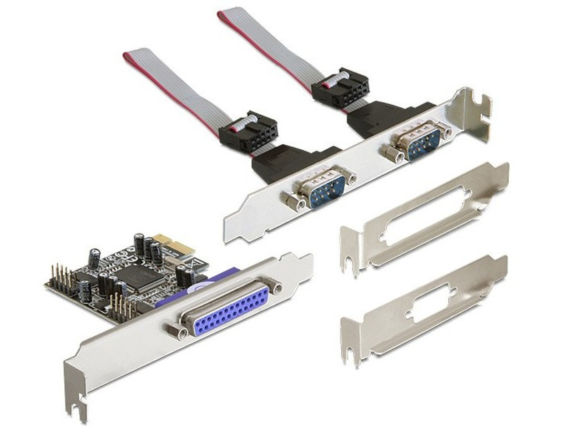 DeLOCK PCI Express card 2 x serial, 1x parallel интерфейсная карта/адаптер