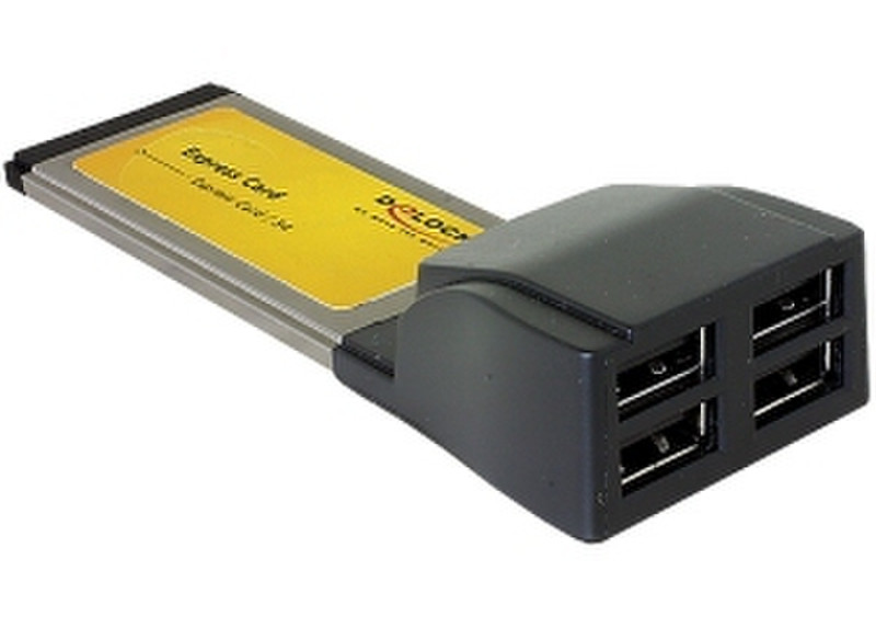 DeLOCK Express Card to 4x USB 2.0 интерфейсная карта/адаптер