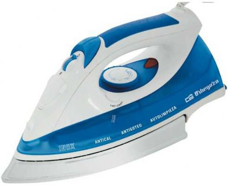 Orbegozo SV 2240 Dry & Steam iron Stainless Steel soleplate 2200W Blue,White