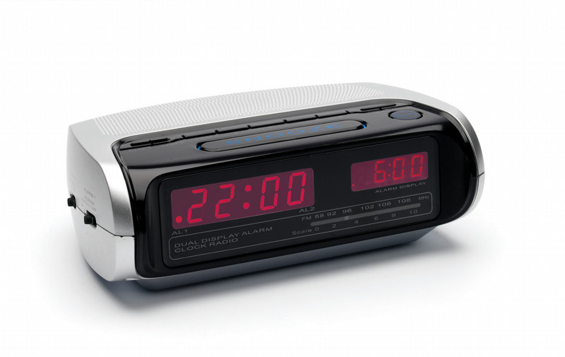 Lenco Clock radio Часы Аналоговый Черный, Cеребряный радиоприемник