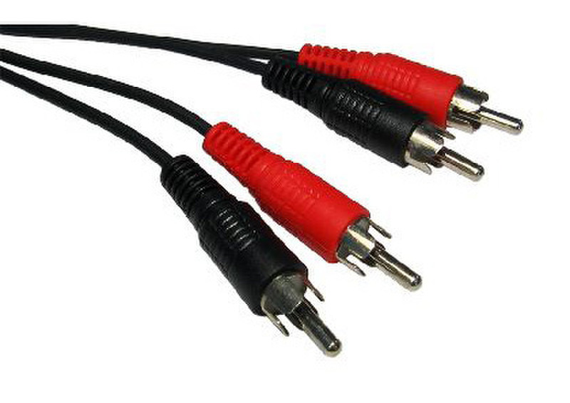 Cables Direct 1.2m RCA/RCA 1.2м RCA RCA Черный, Красный