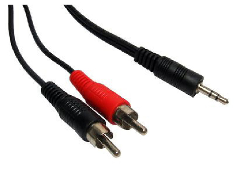Cables Direct 3m 3.5mm/RCA 3м RCA 3.5mm Черный, Красный