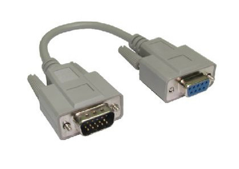 Cables Direct AD-425 0.21m VGA (D-Sub) VGA (D-Sub) Grau VGA-Kabel