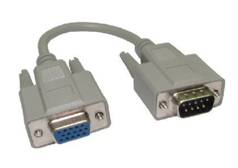 Cables Direct AD-426 0.21m VGA (D-Sub) VGA (D-Sub) Grau VGA-Kabel