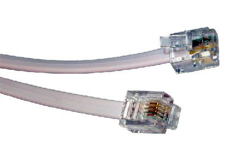 Cables Direct RJ11/RJ11 15m 15м Серый телефонный кабель