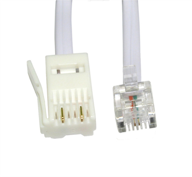 Cables Direct RJ11/BT 5m 5m Weiß Telefonkabel