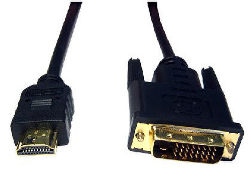 Cables Direct 1.5m HDMI/DVI-D M/M 1.5м DVI-D HDMI Черный
