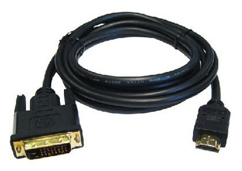 Cables Direct 2.5m HDMI/DVI-D M/M 2.5m DVI-D HDMI Schwarz