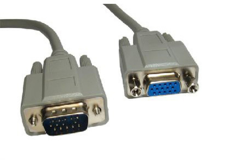 Cables Direct VGA Extension 2м VGA (D-Sub) VGA (D-Sub) Серый