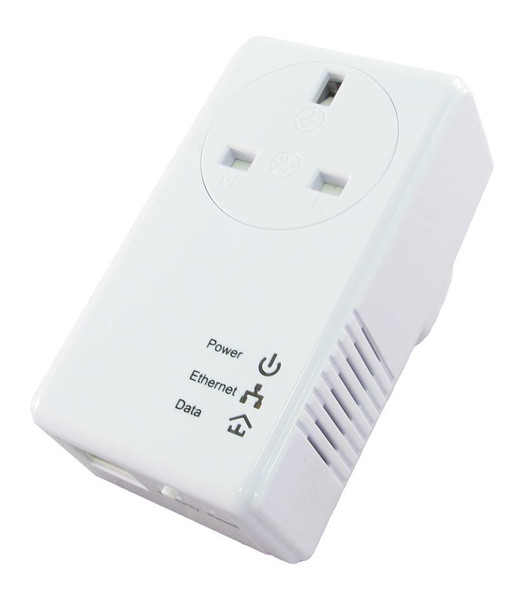Cables Direct 500Mbps Single Pass Through Homeplug Ethernet 500Mbit/s
