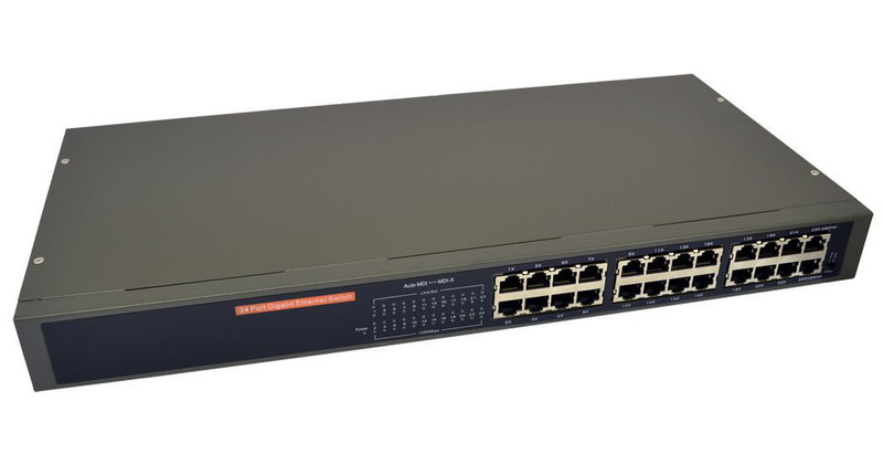 Cables Direct NEWLink 24 Port Gigabit Network Switch Unmanaged 1U Black